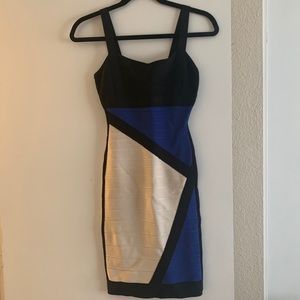 Herve Leger Bandage Colorblock Dress-Size XS